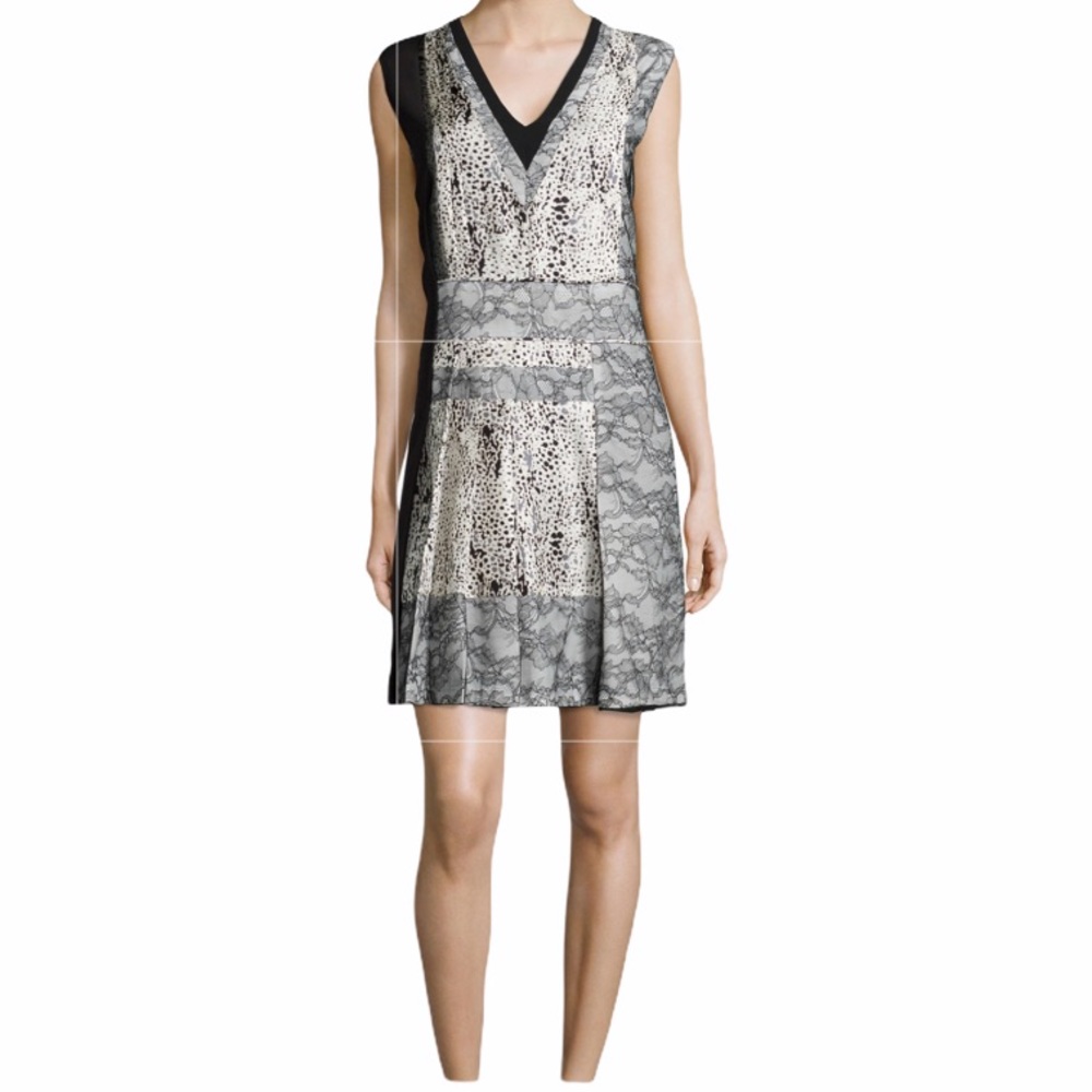 J. MENDEL*Silk & Lace Cocktail Dress*US 6-8 $1850